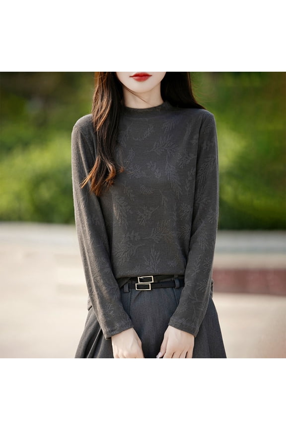 ‌‌‌‌‌‌‌Women's Sweater Wool Blend - Basic Slim Fall Winter Knitted Pullover Long Sleeve