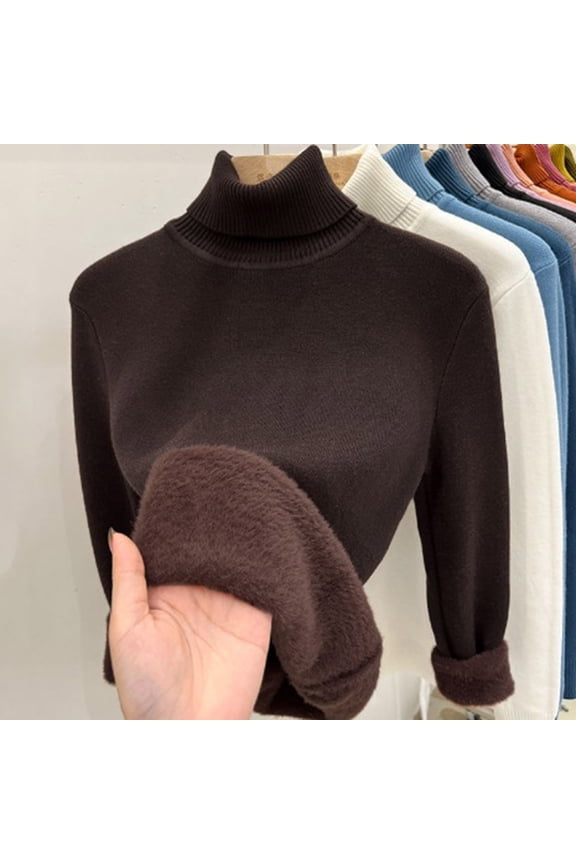 Women's Sweater Wool Blend - Basic Slim Fall Winter Knitted Pullover Long Sleeve