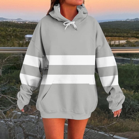 FDGIU Women's Trendy Oversized Hoodie 2025 - Fleece Pullover with Pocket, Winter Fall Fashion Sweatshirt for Cozy Loungewear & Plus Size Outfits