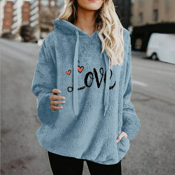 FDGIU Women's Trendy Oversized Hoodie 2025 - Fleece Pullover with Pocket, Winter Fall Fashion Sweatshirt for Cozy Loungewear & Plus Size Outfits