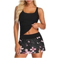 thumbnail image 1 of FDGIU ‌Women's Tummy Control Tankini Bathing Suit Two Piece Ruched Swimwear Floral Print Swimdress with Skirt Modest Coverage for Summer Beach Pool, 1 of 5