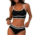 thumbnail image 1 of FDGIU Women's Tummy Control Tankini - Two Piece High Waisted Bathing Suit with Full Coverage Bikini Bottoms, 1 of 7