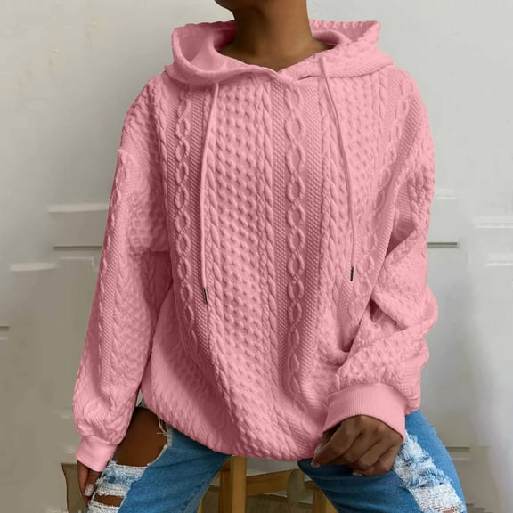 FDGIU Women's V Neck Hoodie - Lightweight Long Sleeve Sweatshirt, 2025 Casual Fall Outfits with Drawstring & Pockets