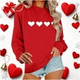 thumbnail image 1 of FDGIU Women's Valentine's Day Sweatshirt - Cute Red Graphic Pullover, Warm & Soft Comfy Holiday Gift, 1 of 7