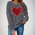 thumbnail image 1 of FDGIU Women's Valentine's Day Sweatshirt - Cute Red Graphic Pullover, Warm & Soft Comfy Holiday Gift, 1 of 7