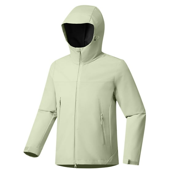 FDGIU Women's Waterproof Rain Jacket with Hood - Oversized Striped Lined Long Trench Coat, Lightweight Outdoor Windbreaker with Pockets