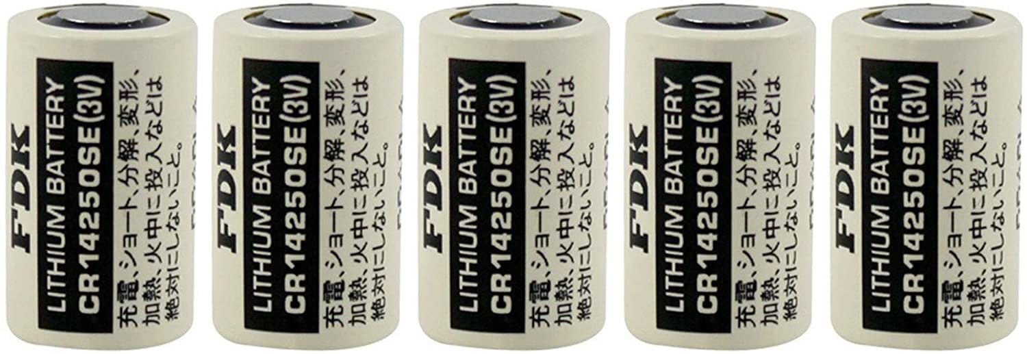 FDK CR14250SE 14250 1/2 AA 3V Lithium Hign Capacity 5 Batteries