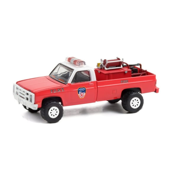 FDNY 1986 Chevy M1008 4x4, Red - Greenlight 30240/48 - 1/64 scale Diecast Model Toy Car