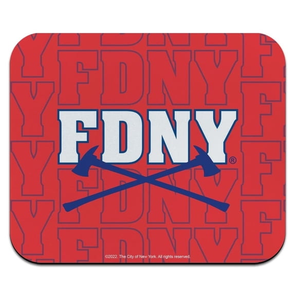FDNY Axe Pattern Low Profile Thin Mouse Pad Mousepad