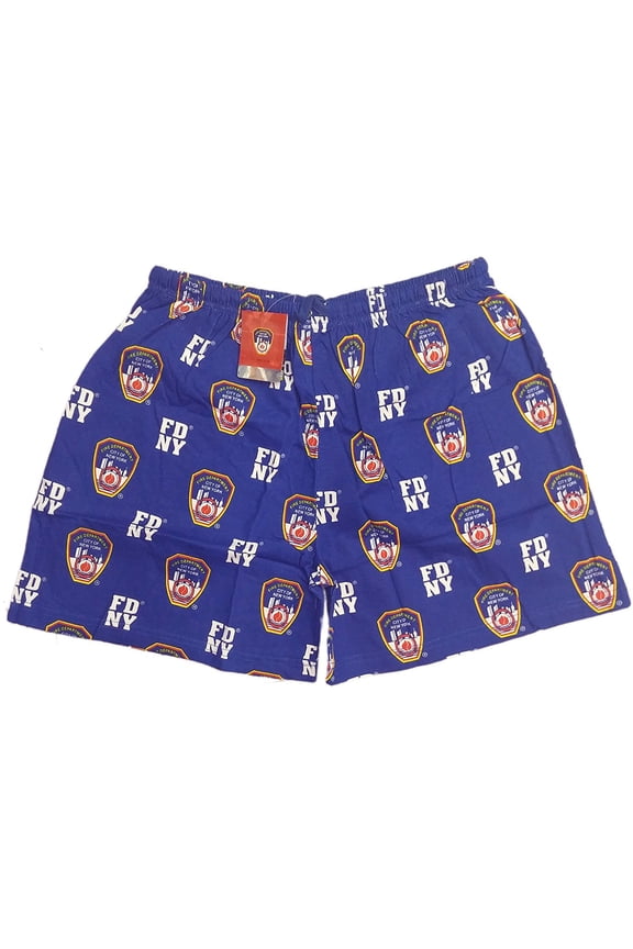 Boxer Shorts Blue Mens Sleepwear NYC Fire Dept Gift Small