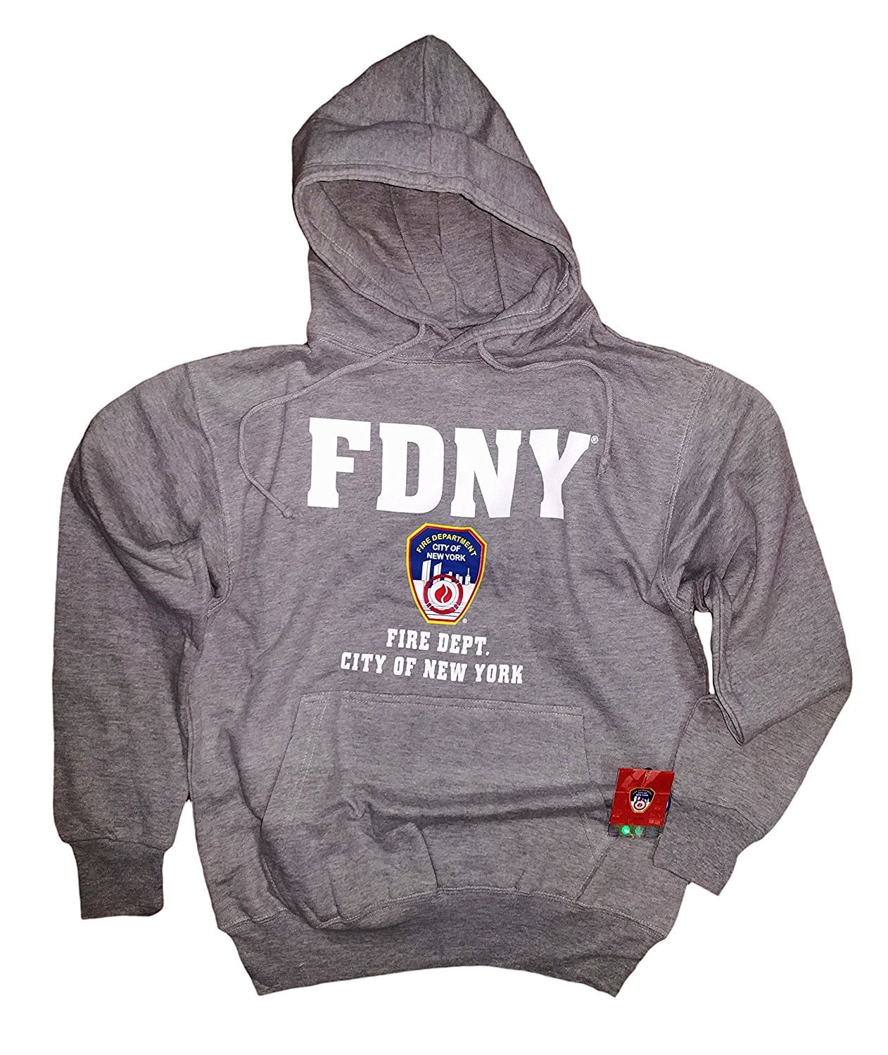 FDNY Hoodie Sweatshirt New York City Fire Department Gray Large Walmart