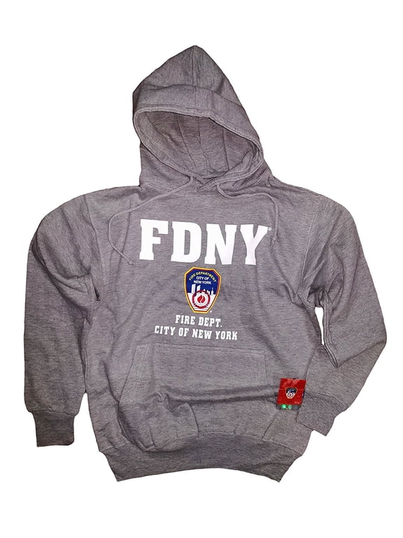 Hoodie Sweatshirt New York City Fire Department Gray Medium