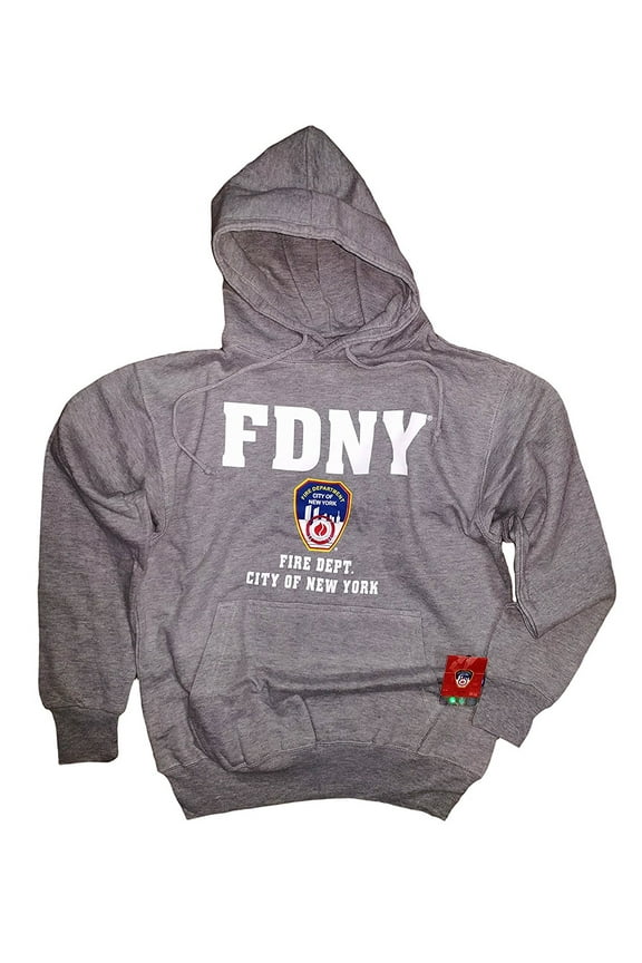 Hoodie Sweatshirt New York City Fire Department Gray Small