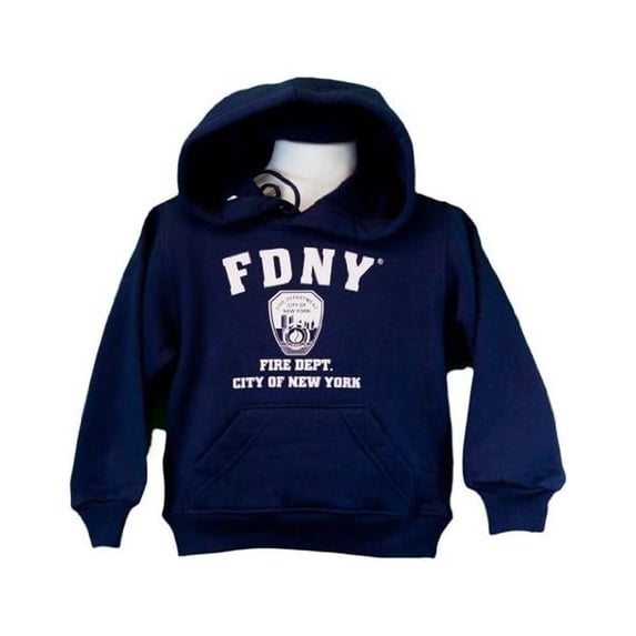FDNY Hoodie Sweatshirt New York City Fire Department Screen Printed Shield 2...