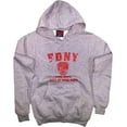 thumbnail image 1 of FDNY Hoodie Sweatshirt New York City Fire Department Screen Printed Shield L..., 1 of 2