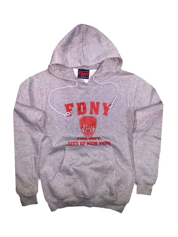 Kids Hoodie Red Print Sweatshirt Gray Medium10-12