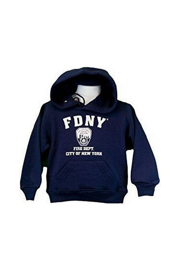 Kids Hoodie White Print Sweatshirt Navy Medium10-12