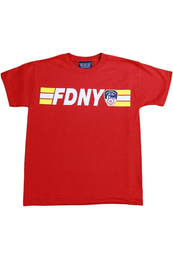 Kids Short Sleeve Screen Print 200 feet back T-Shirt red Small 6-8