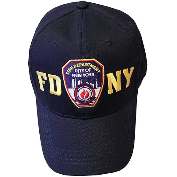 FDNY Men's Baseball Hat Officially Licensed Caps Fire Dept New York City Navy-99406n