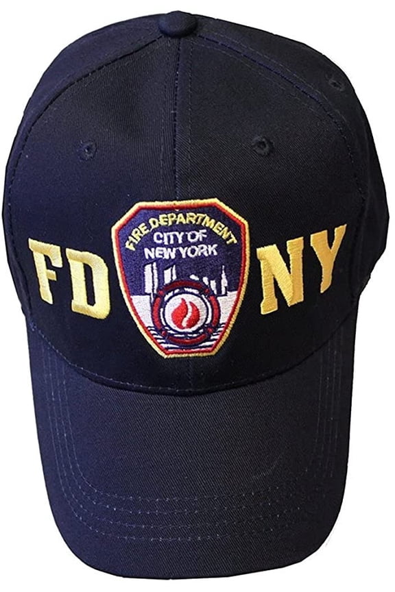 Men's Baseball Hat Officially Licensed Caps Fire Dept New York City Navy-99406n