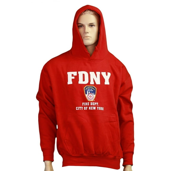 FDNY Men's Hoodie Sweatshirt Red, 2XL