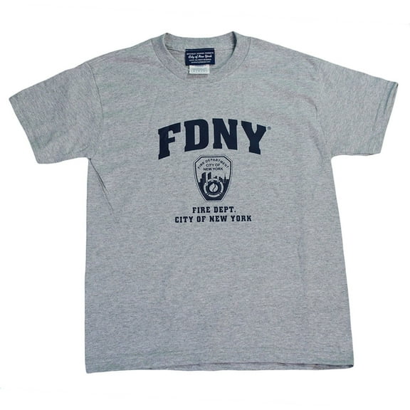 FDNY Mens Short Sleeve Screen Print T-Shirt Gray 2Xl