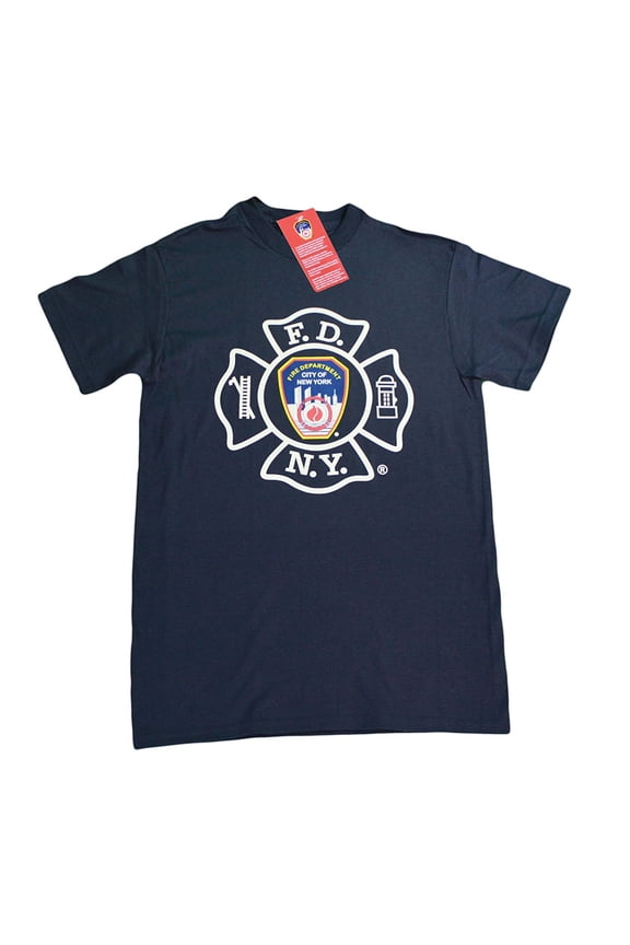 Mens Short Sleeve Screen Print T-Shirt Navy Medium