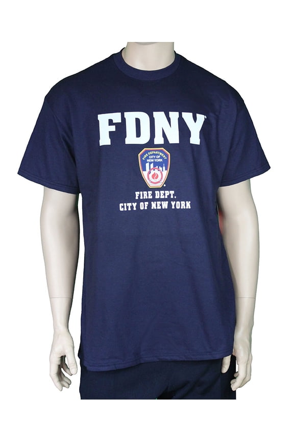 Short Sleeve with Rescue Print on back T-Shirt Navy Large