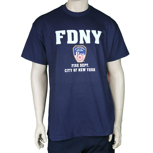 FDNY Short Sleeve with Rescue Print on back T-Shirt Navy Xl