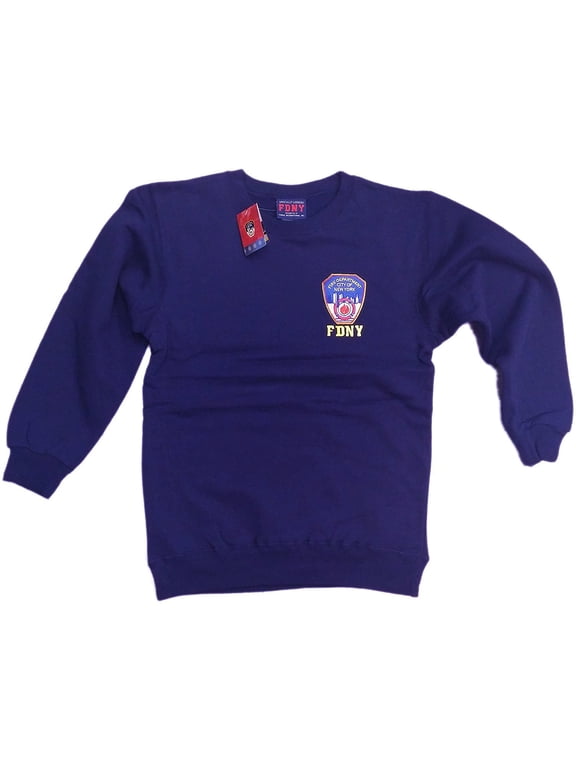 Sweatshirt Mens Crewneck Shirt Navy Blue Fireman Gift Medium