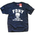 thumbnail image 1 of FDNY T-SHIRT, Officially Licensed Crewneck New York Fire Department Athletic Tee, Navy M, 1 of 3