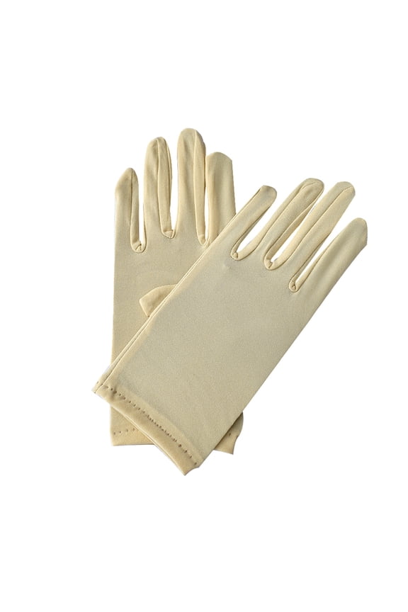 Short Opera Gloves, Formal Dancing Or Wedding Bridal Glove for 80S & 90S Themed Tea Party Or Evening Dance Solid Gloves Fashion Ceremonial Women Short Dance Color Accessory