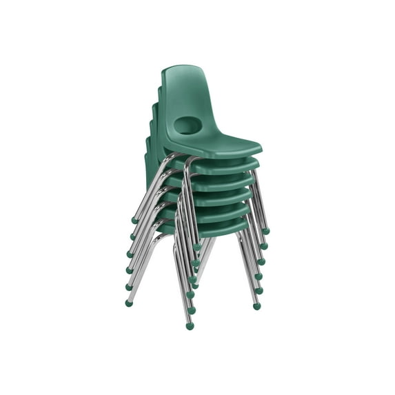 Factory Direct Partners 16in Stack Chair with Ball Glides, 6-Pack