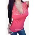 thumbnail image 1 of FDPlus Plus Size V-Neck lace stretch sleeveless top, 1 of 1