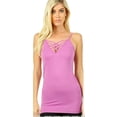 thumbnail image 1 of FDPlus Women's Criss Cross Caged Thin Strap Long Tank Top Cami Shirt PLUS SIZE, 1 of 1