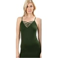 thumbnail image 1 of FDPlus Women's Criss Cross Caged Thin Strap Long Tank Top Cami Shirt PLUS SIZE, 1 of 1