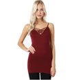 thumbnail image 1 of FDPlus Women's Criss Cross Caged Thin Strap Long Tank Top Cami Shirt PLUS SIZE, 1 of 1