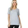 thumbnail image 1 of FDPlus Women's Plus Size Perfect V-neck Tee T-Shirt, 1 of 1