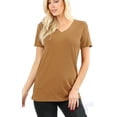 thumbnail image 1 of FDPlus Women's Plus Size Perfect V-neck Tee T-Shirt, 1 of 1