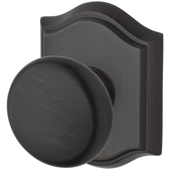 FDROUTAR112 Full Dummy Round Knob and Traditional Arch Rose Venetian Bronze Finish