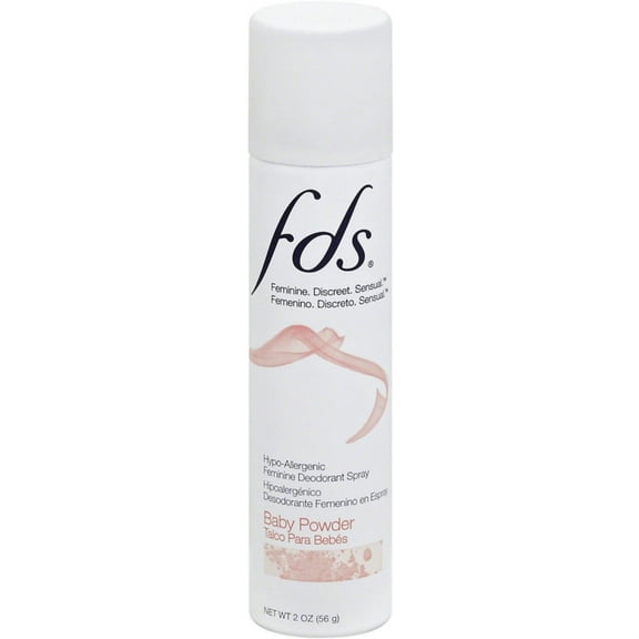 FDS Feminine Deodorant Spray, Baby Powder Scent 2 oz (Pack of 4)