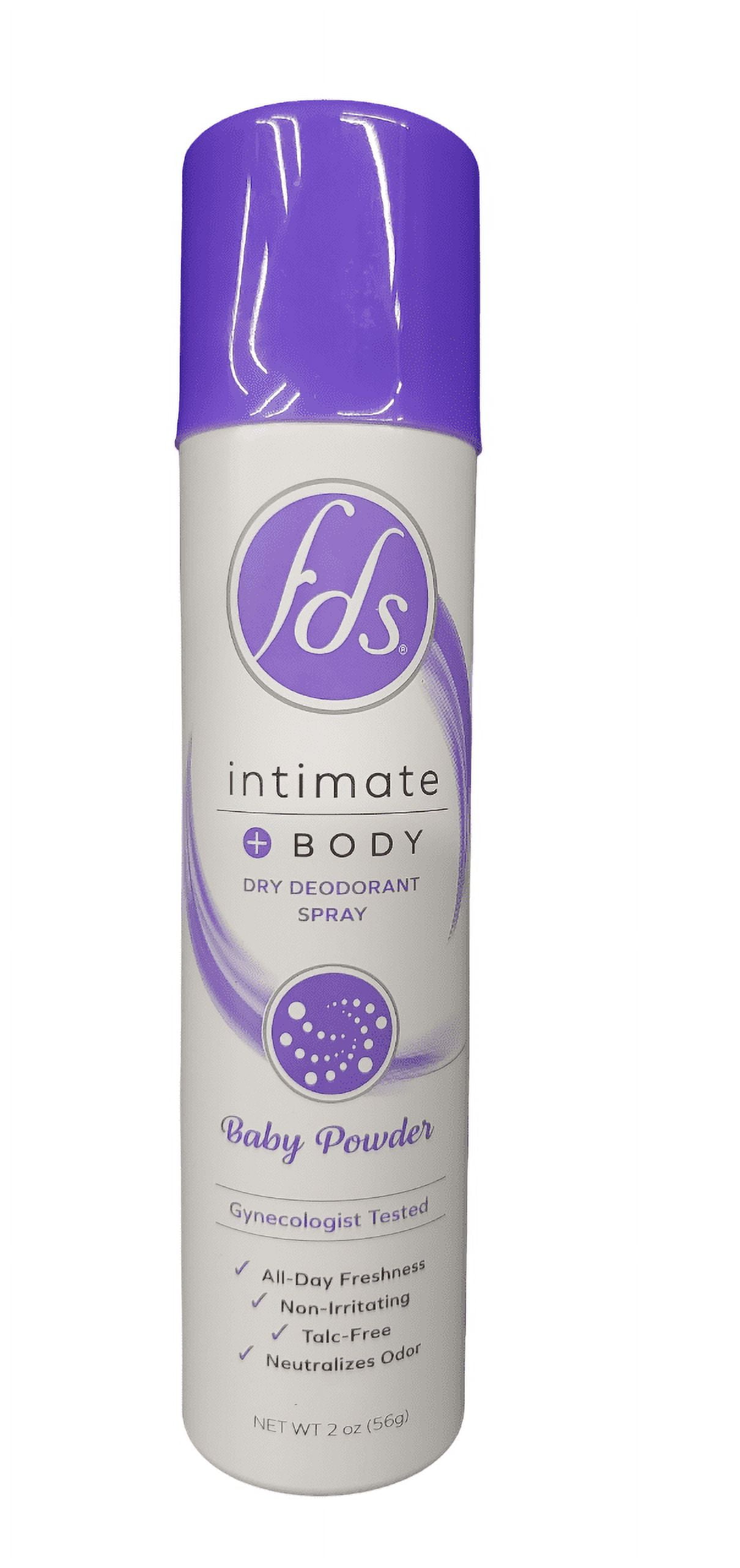 FDS Feminine Deodorant Spray, Baby Powder Scent 2 oz