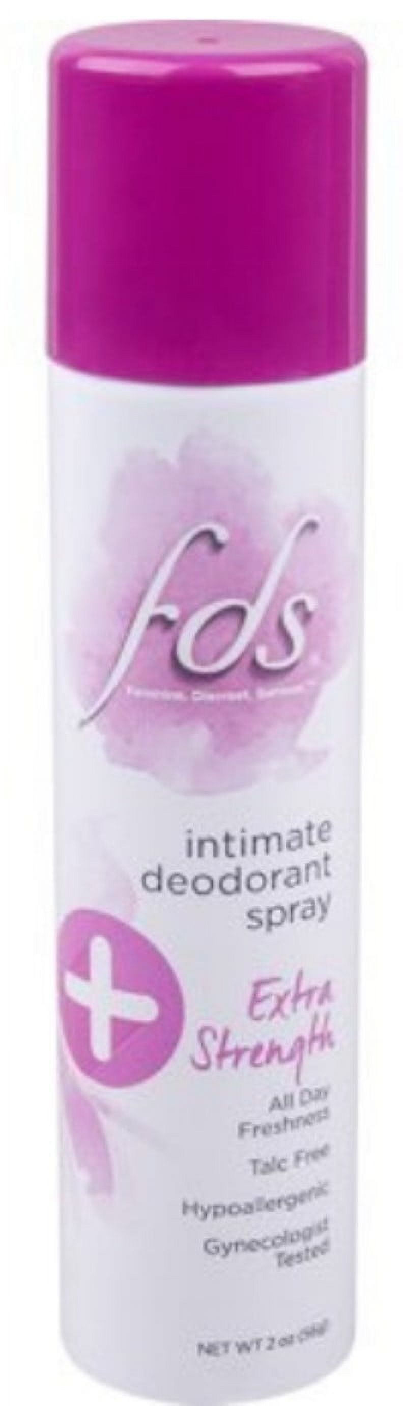 FDS Feminine Deodorant Spray, Extra Strength 2 oz (Pack of 6)