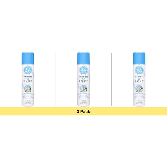 FDS Intimate + Body Dry Feminine Deodorant Spray, White Blossom, 2 oz - 3 Pack