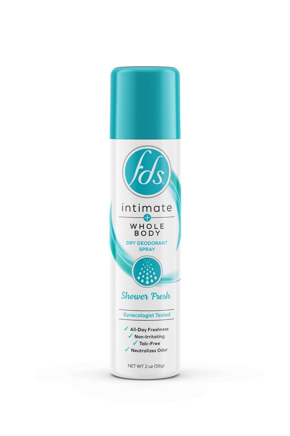 Intimate Deodorant Spray, Shower Fresh, 2 Ounce Spray Canister