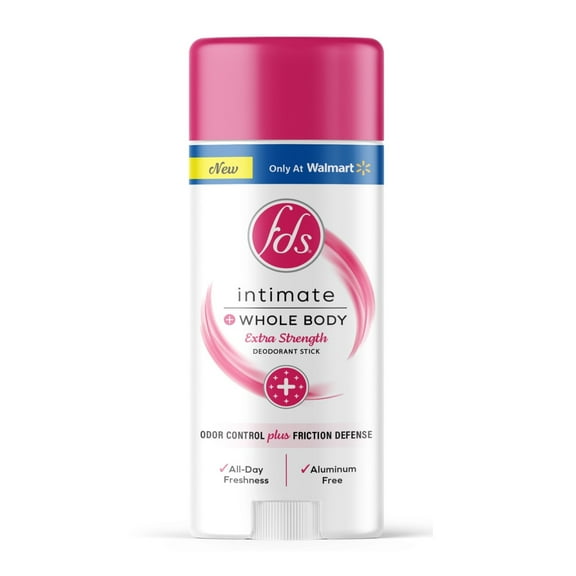 FDS Intimate + Whole Body Extra Strength Deodorant Stick Non-Irritating Formula - 2.5 oz