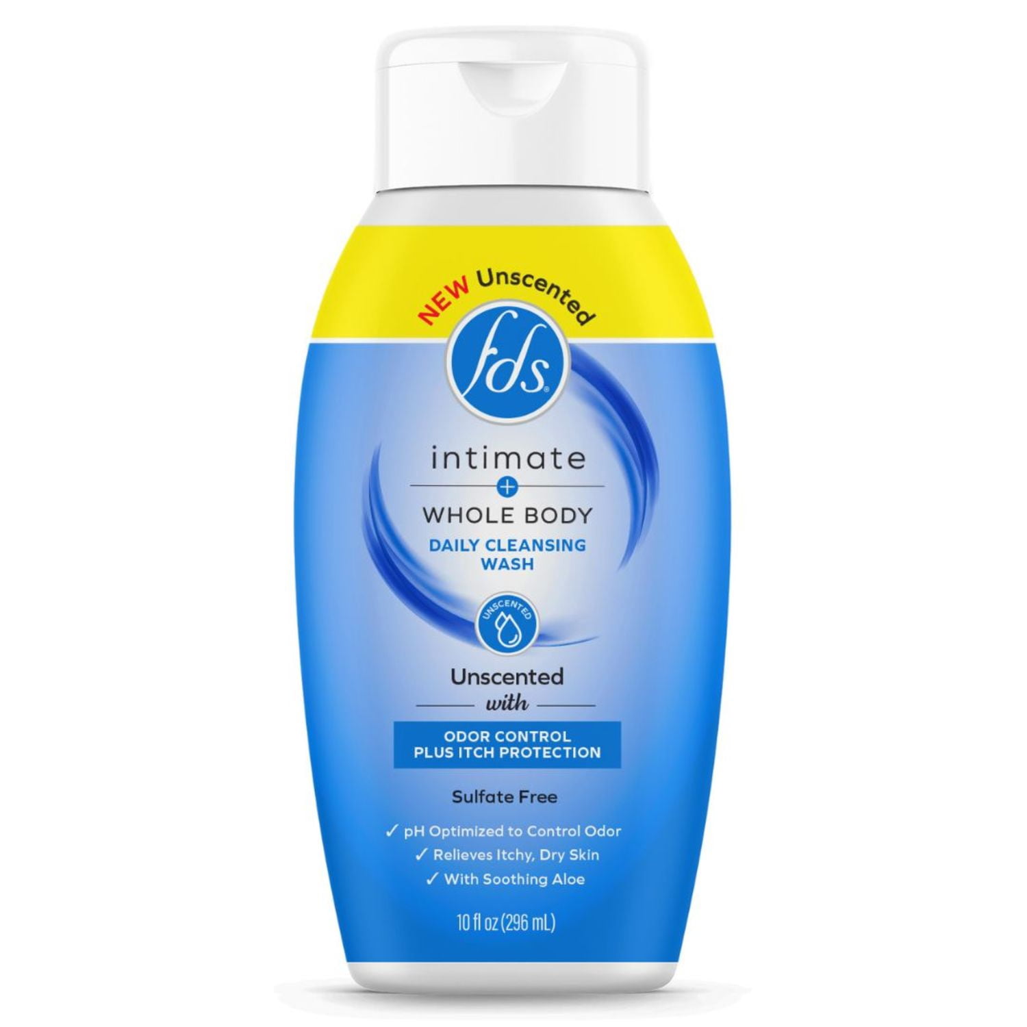 FDS Intimate + Whole Body Daily Cleansing Wash Unscented 10 oz. – Odor control + pH Balancing