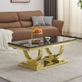 FDSHOIYN Modern Faux Marble End Table Faux Marble Side Table with Geometric Frame Rectangular