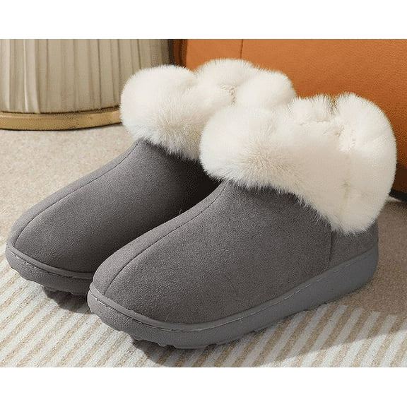 FDSKWKY Womens Slippers House Shoes: Memory Foam Comfy Closed Back Fuzzy Slippers Indoor and Outdoor Cozy Slip On Soft Bedroom Shoes