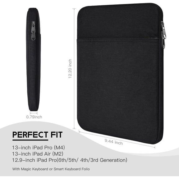 FDSLKJA-13-inch Tablet Sleeve Case for New Surface Pro 11th Copilot+PC 13 inch, Surface Pro 10/9/8/X with Signature Keyboard/X Keyboard, Shockproof Water-Resistant Laptop Travel Carrying Bag